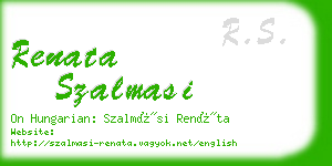 renata szalmasi business card